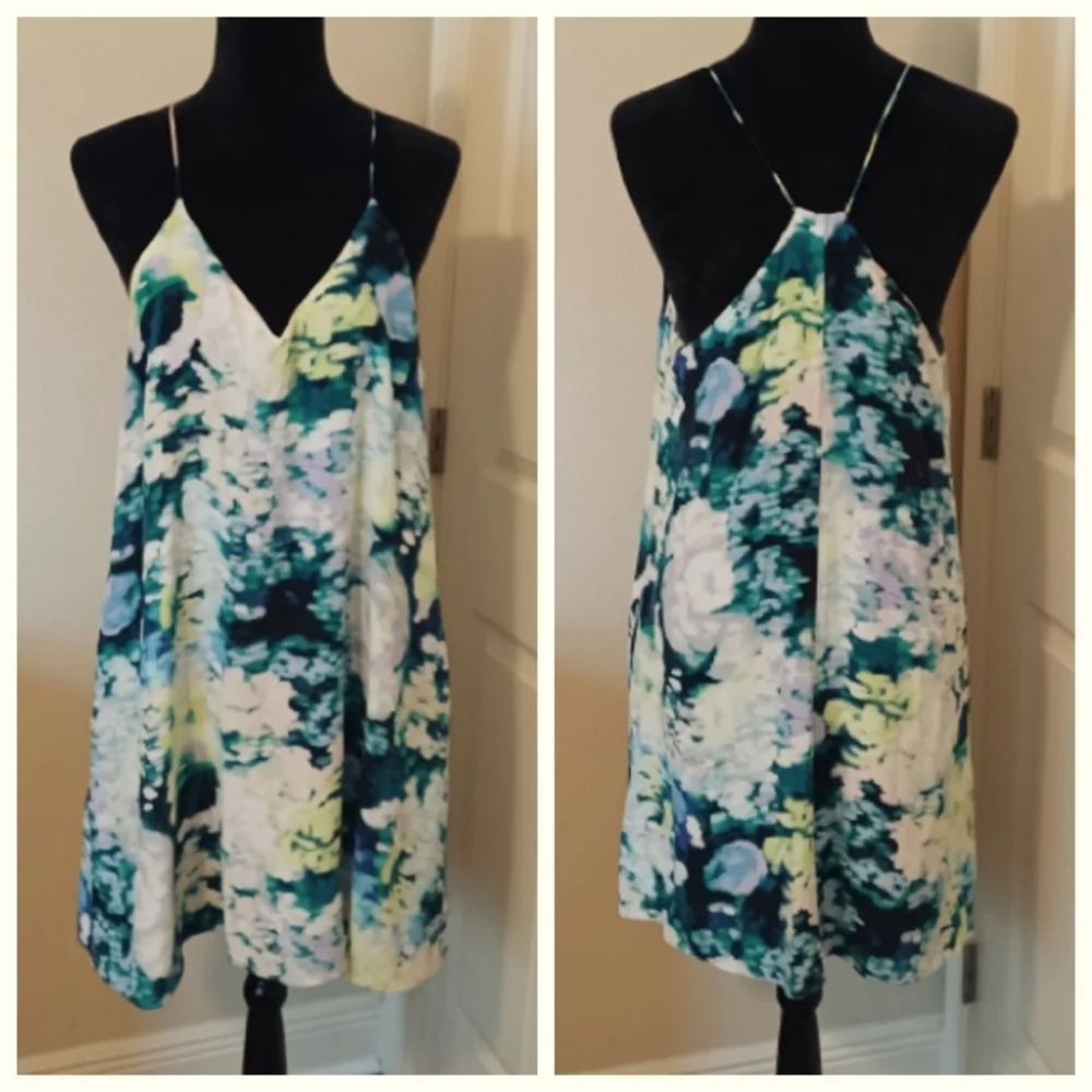 Cynthia Rowley Watercolor Floral Silk Dress ** SZ 10 - Picture 2 of 5